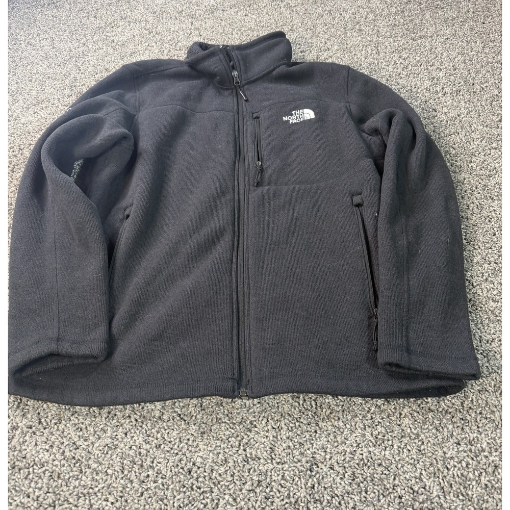 The North Face Fleece Jacket Men's Size Large Gray Full Zip Outdoor